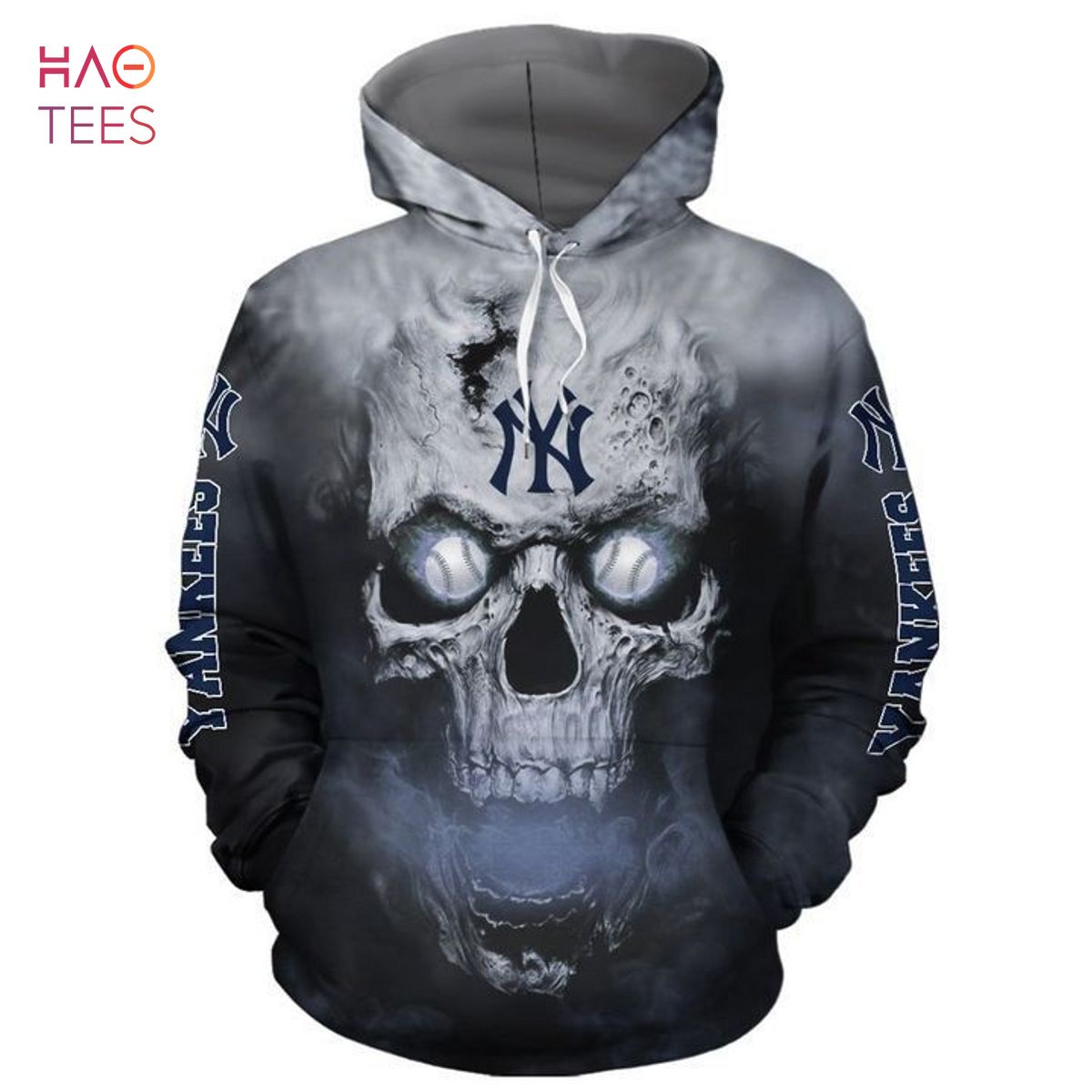 New York Yankees Skull3D Hoodie