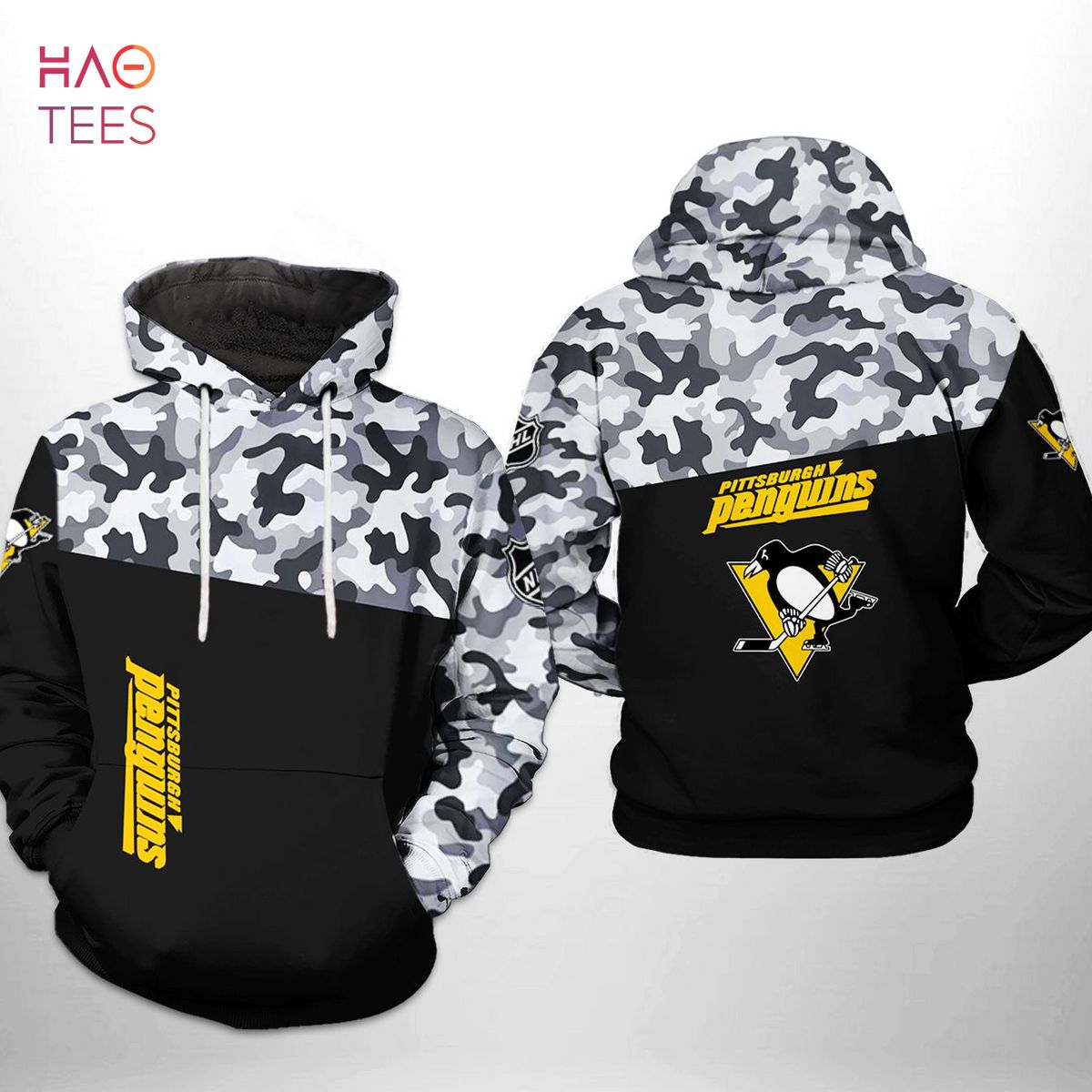 Pittsburgh Penguins NHL Camo Veteran 3D Printed Hoodie Pittsburgh Penguins NHL Camo Veteran 3D Printed Hoodie