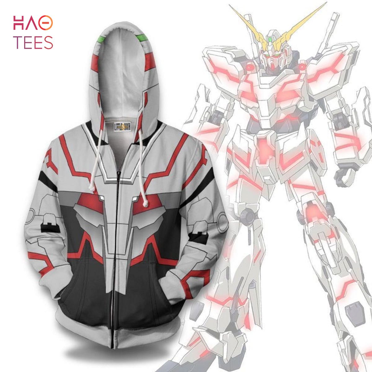 RX-0 Unicorn Gundam Mobile Suit Gundam Unicorn Hoodie Anime Outfits