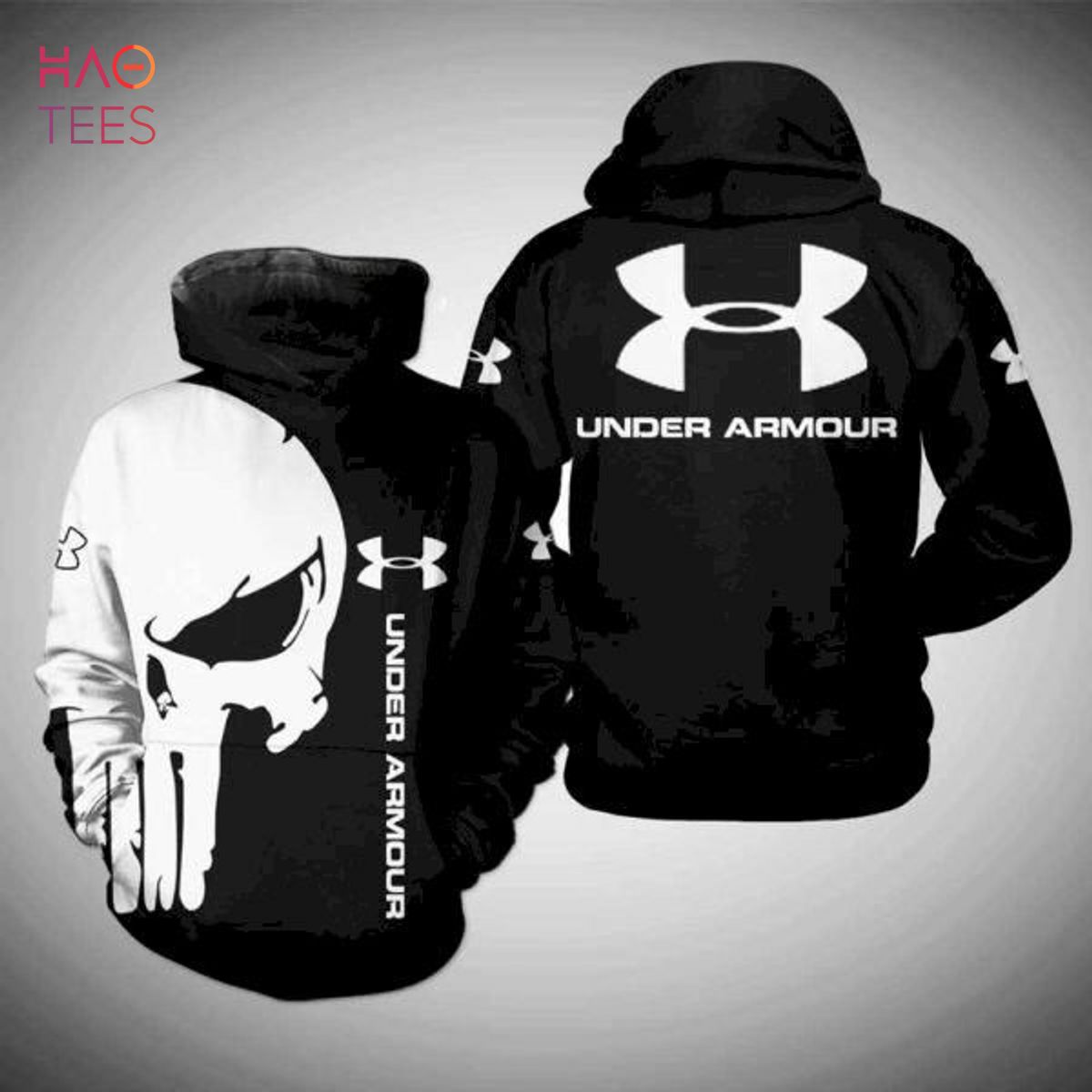 Under Armour Punisher Tntll Black All Over Printed 3D Hoodie
