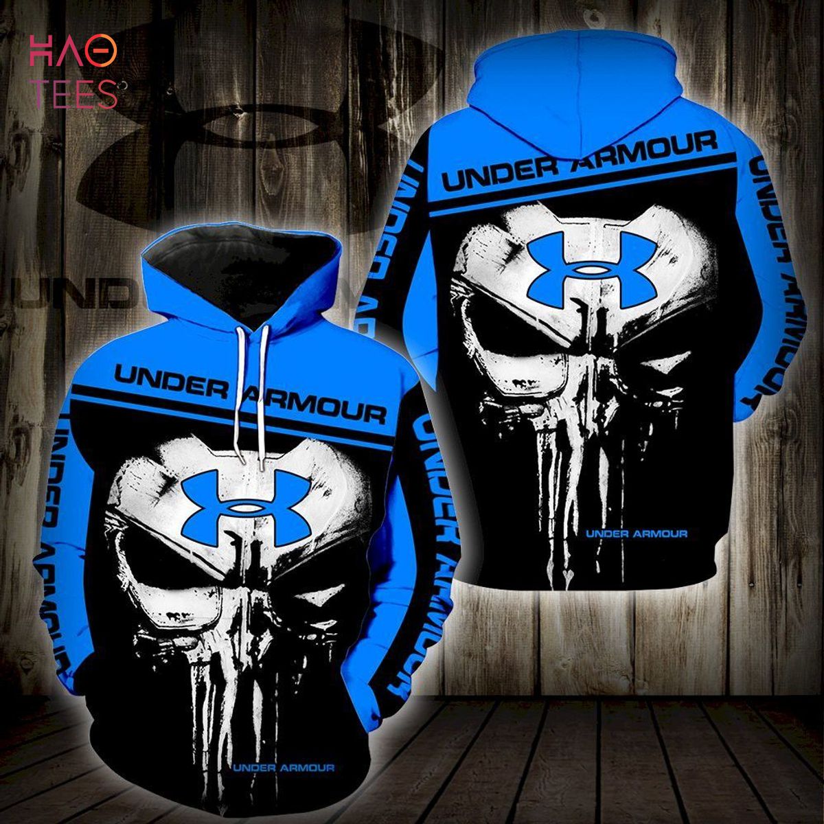 Under Armour Skull Punisher All Over Print 3D Hoodie For Men And Women