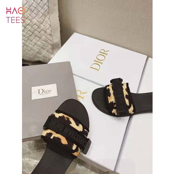 [TRENDDING] Dior Women Dio r Evolution Slide Beige Multicolor Mizza Shiny Technical Fabric