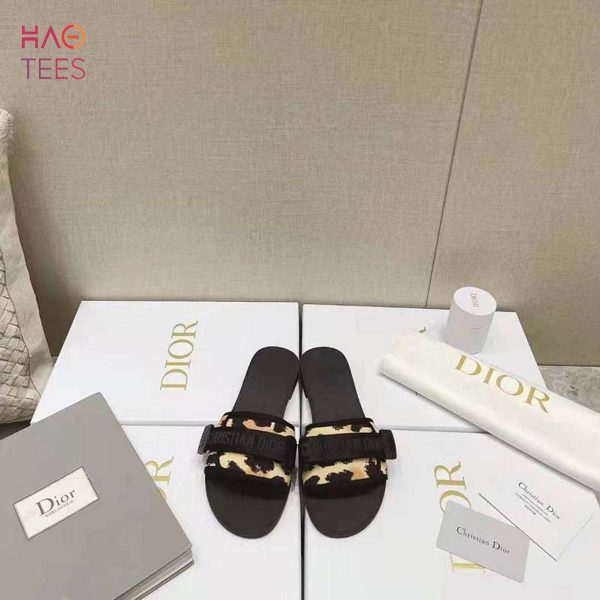 [TRENDDING] Dior Women Dio r Evolution Slide Beige Multicolor Mizza Shiny Technical Fabric