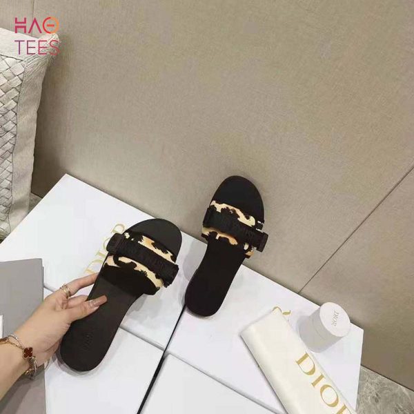 [TRENDDING] Dior Women Dio r Evolution Slide Beige Multicolor Mizza Shiny Technical Fabric