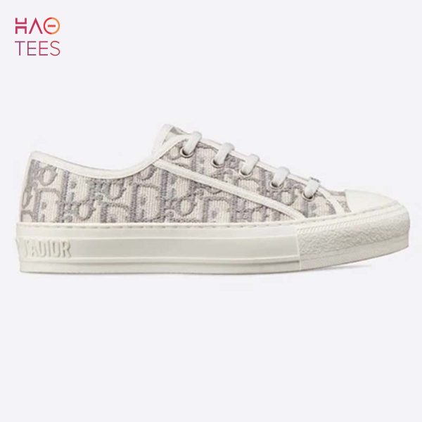 [TRENDDING] Dior Women Walk_n_Dior Sneaker Gray Dior Oblique Embroidered Cotton
