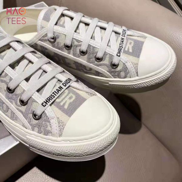 [TRENDDING] Dior Women Walk_n_Dior Sneaker Gray Dior Oblique Embroidered Cotton