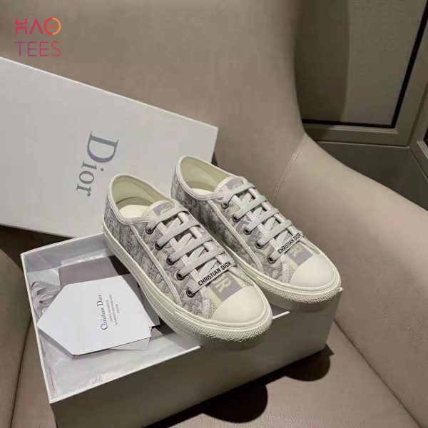[TRENDDING] Dior Women Walk_n_Dior Sneaker Gray Dior Oblique Embroidered Cotton