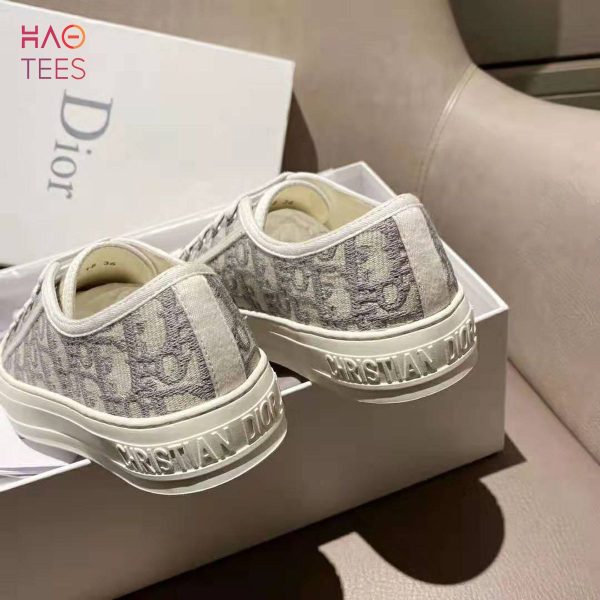[TRENDDING] Dior Women Walk_n_Dior Sneaker Gray Dior Oblique Embroidered Cotton