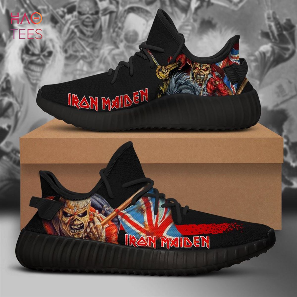 [TRENDDING] Iron Maiden Tropper Band Runing Yeezy Sneakers Shoes