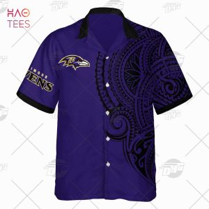 Personalize NFL Baltimore Ravens Polynesian Tattoo Design Hawaiian Shirt