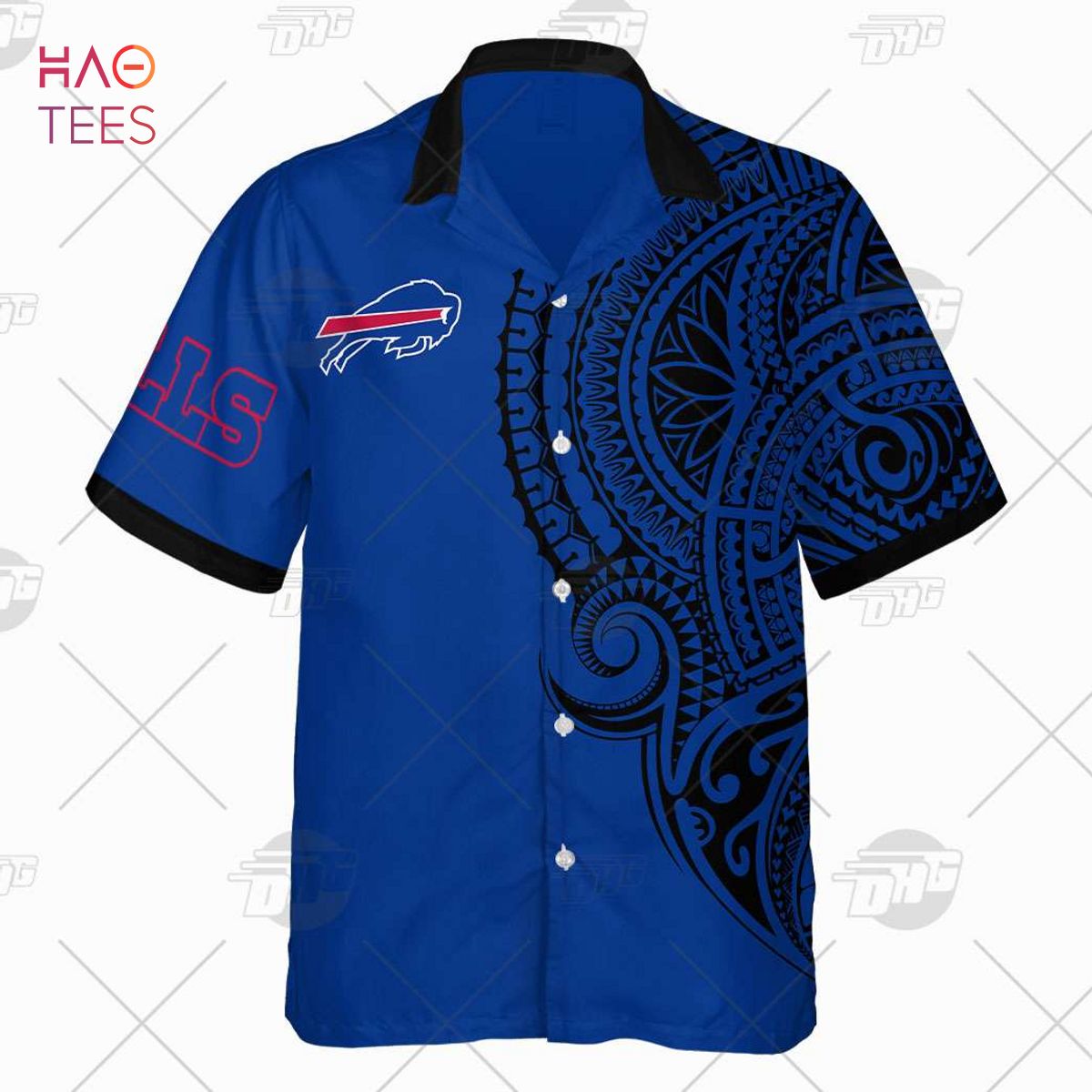 Personalize NFL Buffalo Bills Polynesian Tattoo Design Hawaiian Shirt