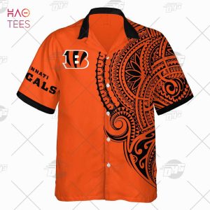 Personalize NFL Cincinnati Bengals Polynesian Tattoo Design Hawaiian Shirt
