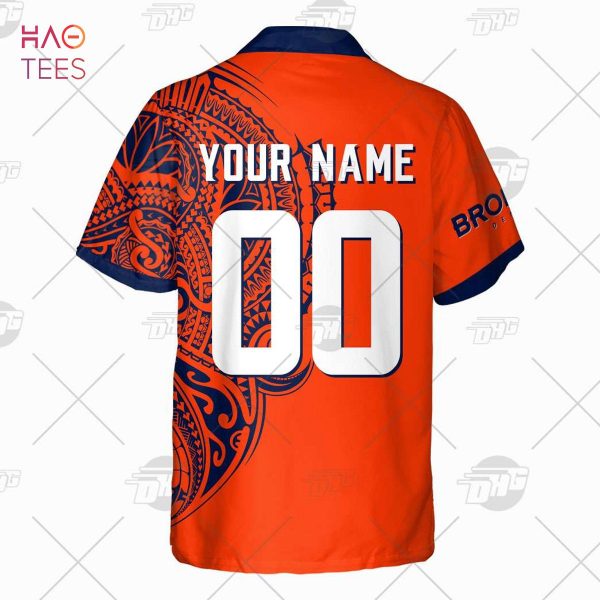 Personalize NFL Denver Broncos Polynesian Tattoo Design Hawaiian Shirt