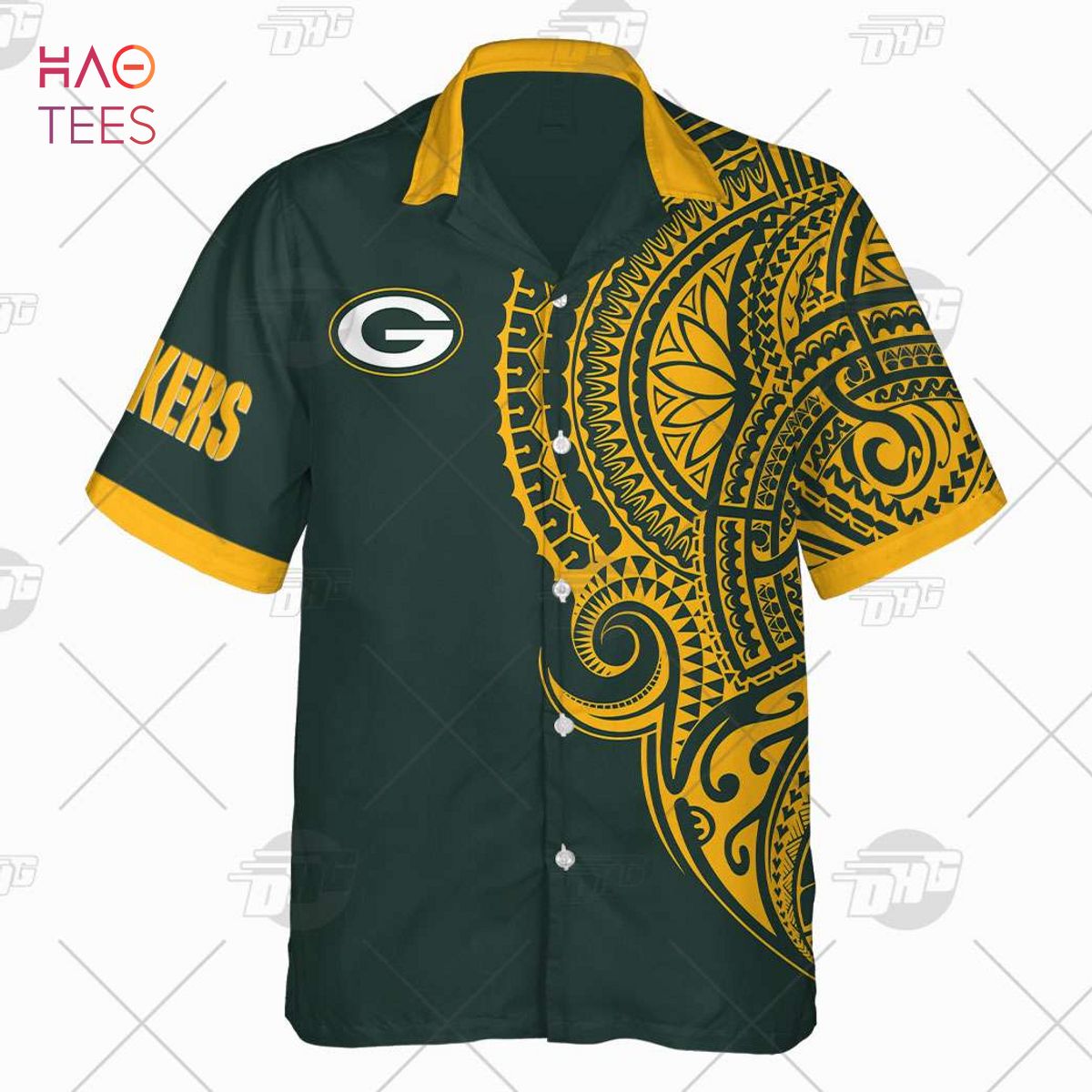 Green Bay Packers Helmet Tropical Summer Hawaiian Shirt & Short