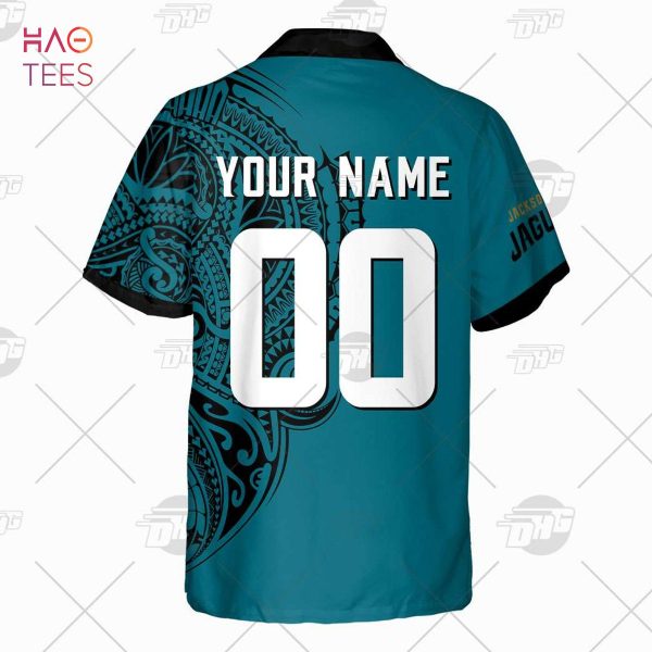 Personalize NFL Jacksonville Jaguars Polynesian Tattoo Design Hawaiian Shirt