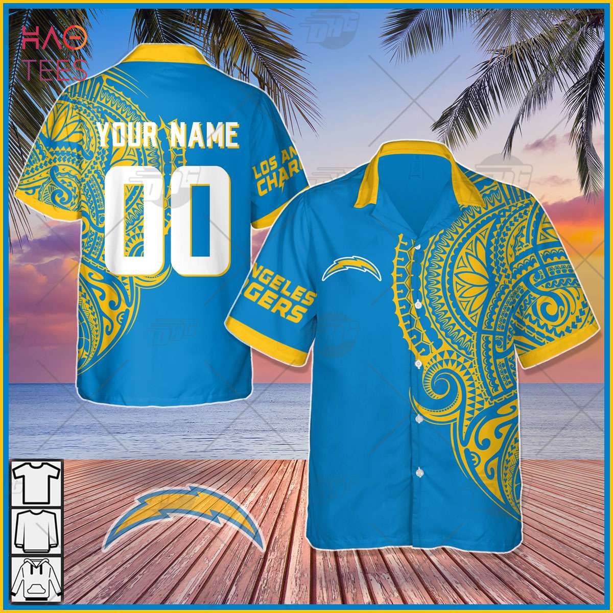 NFL Los Angeles Chargers Custom Name Number Baseball Jersey