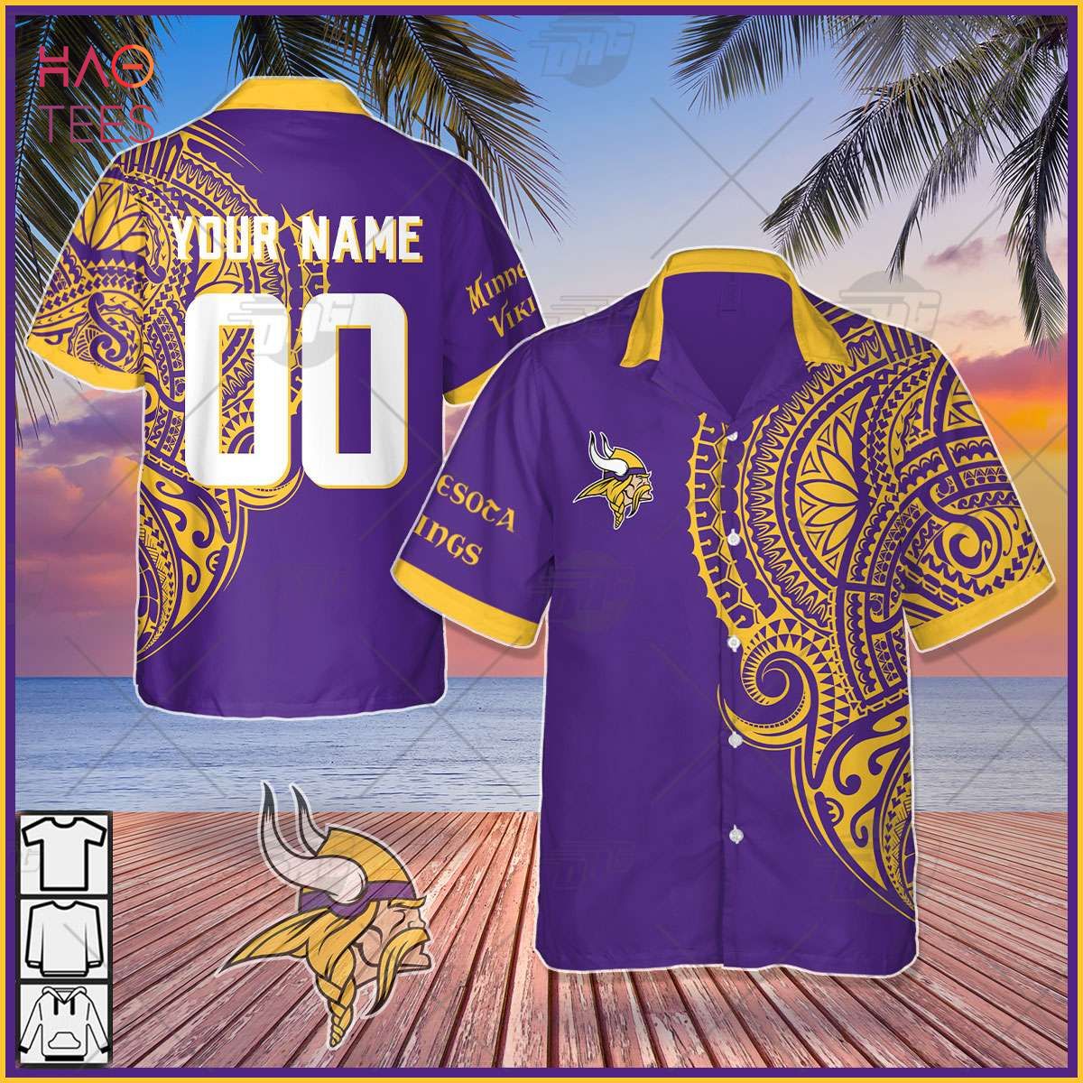 Minnesota Vikings NFL Hawaiian Shirt 4th Of July Independence Day Best Gift  For Men And Women Fans - Freedomdesign