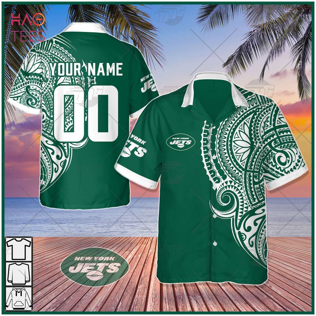 NFL New York Jets Hawaiian Shirt All Over Print, Men, Women