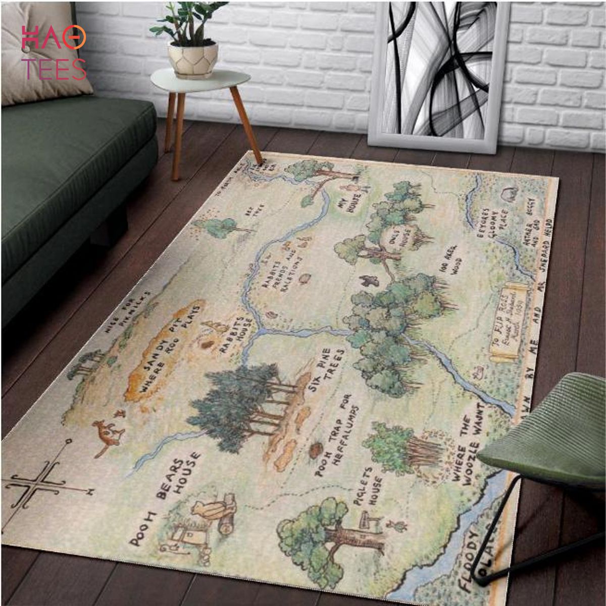 BEST 100 Acre Wood Map Winnie The Pooh Jungle Limited Edition Rug Carpet