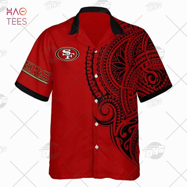 Personalize NFL San Francisco 49ers Polynesian Tattoo Design Hawaiian Shirt