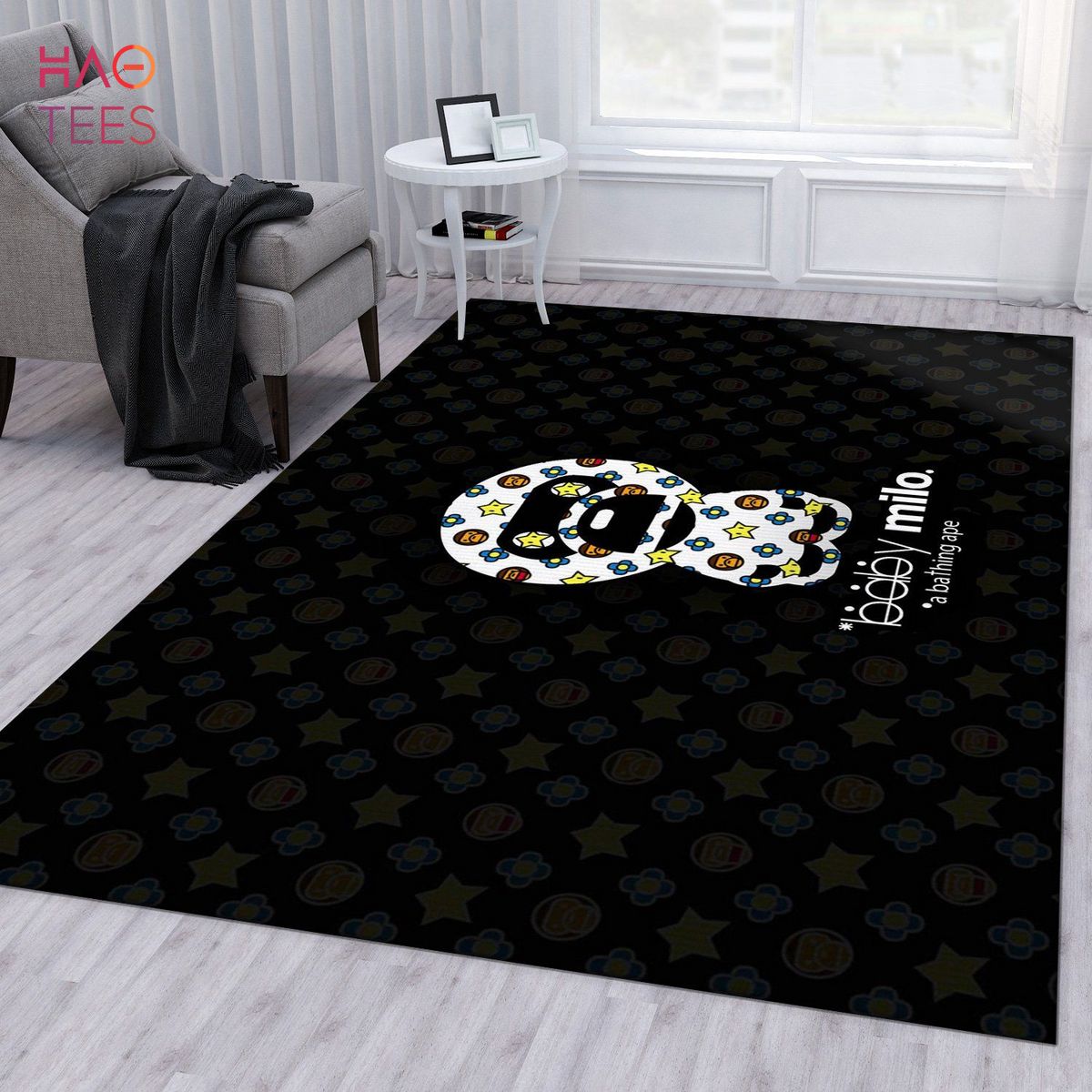 Bape Ft Louis Vuitton Rugs Living Room Rug Floor Decor Home Decor