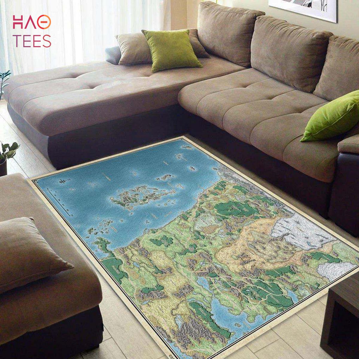BEST Felacia Luxury Rug Carpets Faerun Forgotten Realms Map Dungeons & Dragons