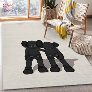BEST Kaws Along The Way Black Area Rug Bedroom Rug Christmas Gift US Decor