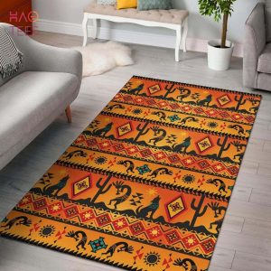 BEST Kokopelli Myth Yellow Native American Area Rug Carpet