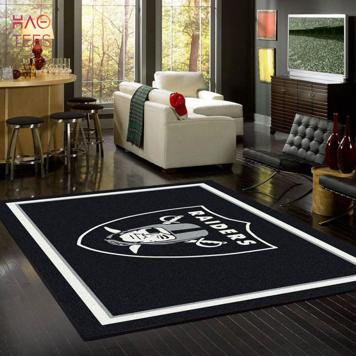 BEST Oakland Raiders Nfl Carpet Living Room Rugs