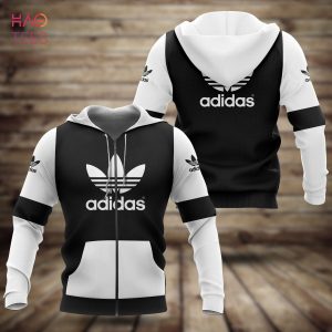 Adidas Luxury Hoodie Black Mix White Limited Edition