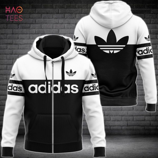 AVAILABLE Adidas Black Mix White Luxury Hoodie Limited Edition