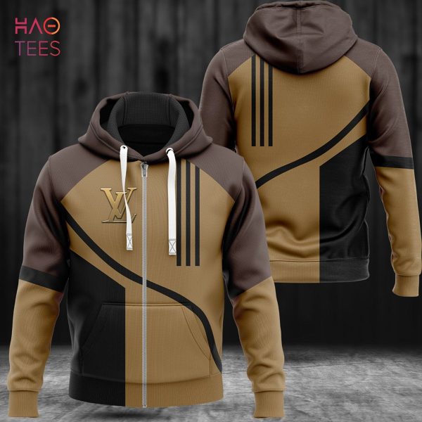 AVAILABLE Louis Vuitton Brown Color Luxury 3D Hoodie Limited Edition