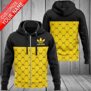 BEST Adidas Black Mix Gold Luxury Hoodie Limited Edition