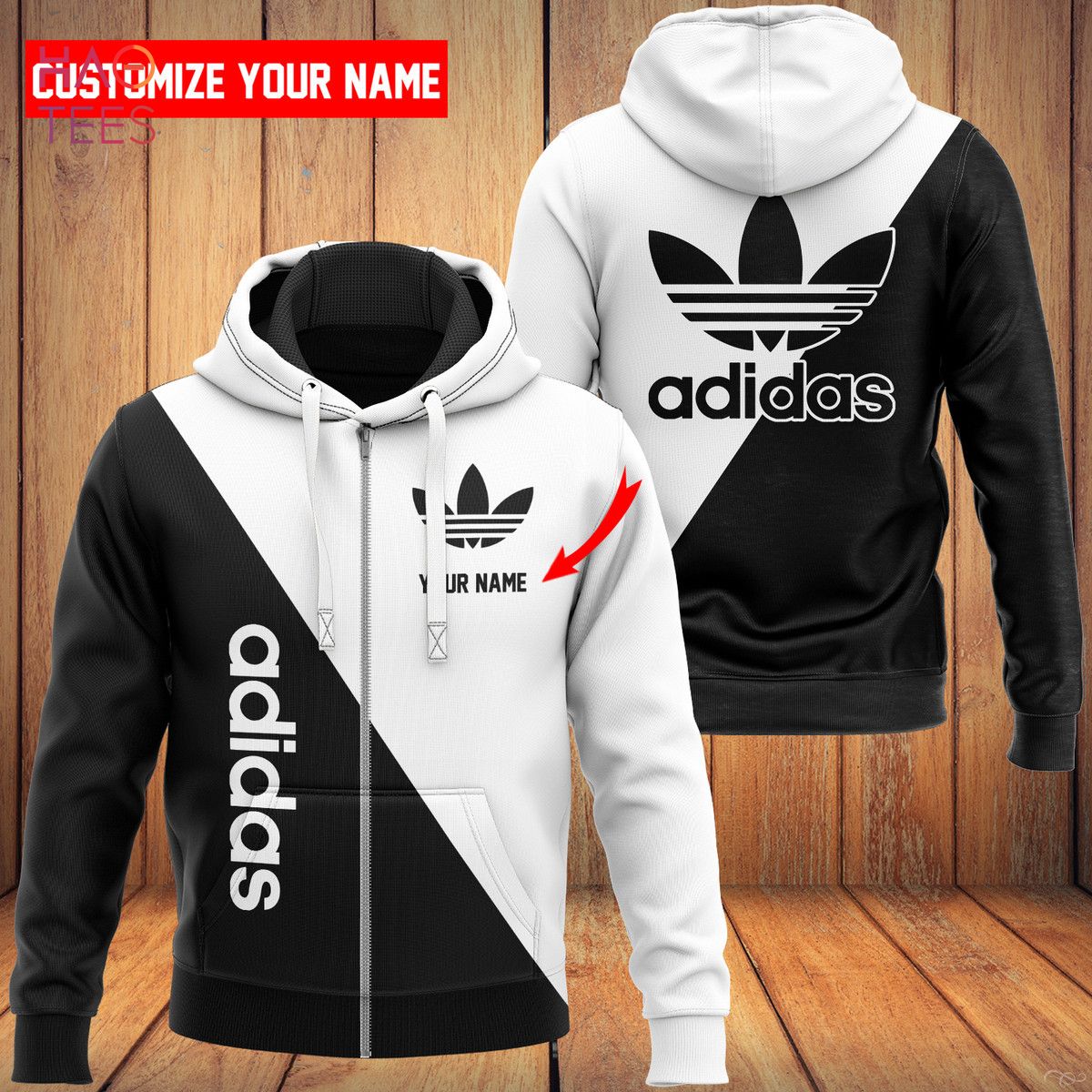 BEST Adidas Black Mix White Luxury Brand Hoodie Limited Edition Luxury Store