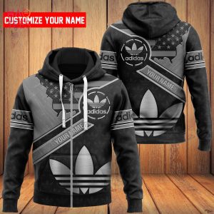 BEST Adidas Grey Mix Black Luxury Hoodie Limited Edition