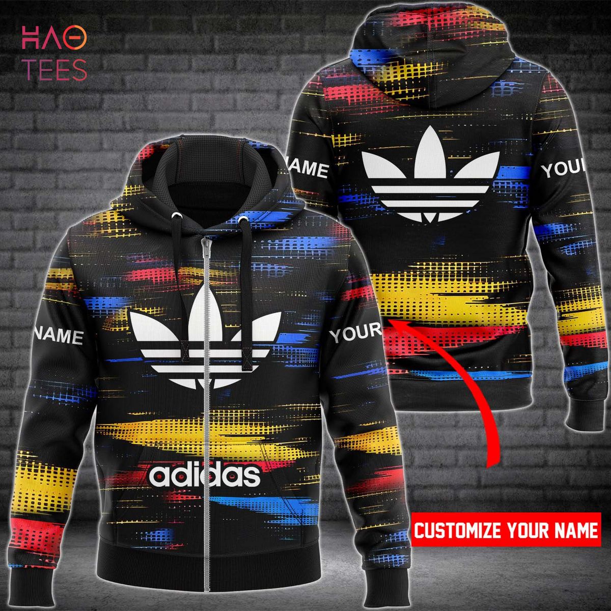 BEST Adidas Luxury Brand Black Background Hoodie Limited Edition Luxury Store