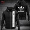 BEST Adidas Luxury Brand Full Black Mix White Plaid Hoodi Limited Edition