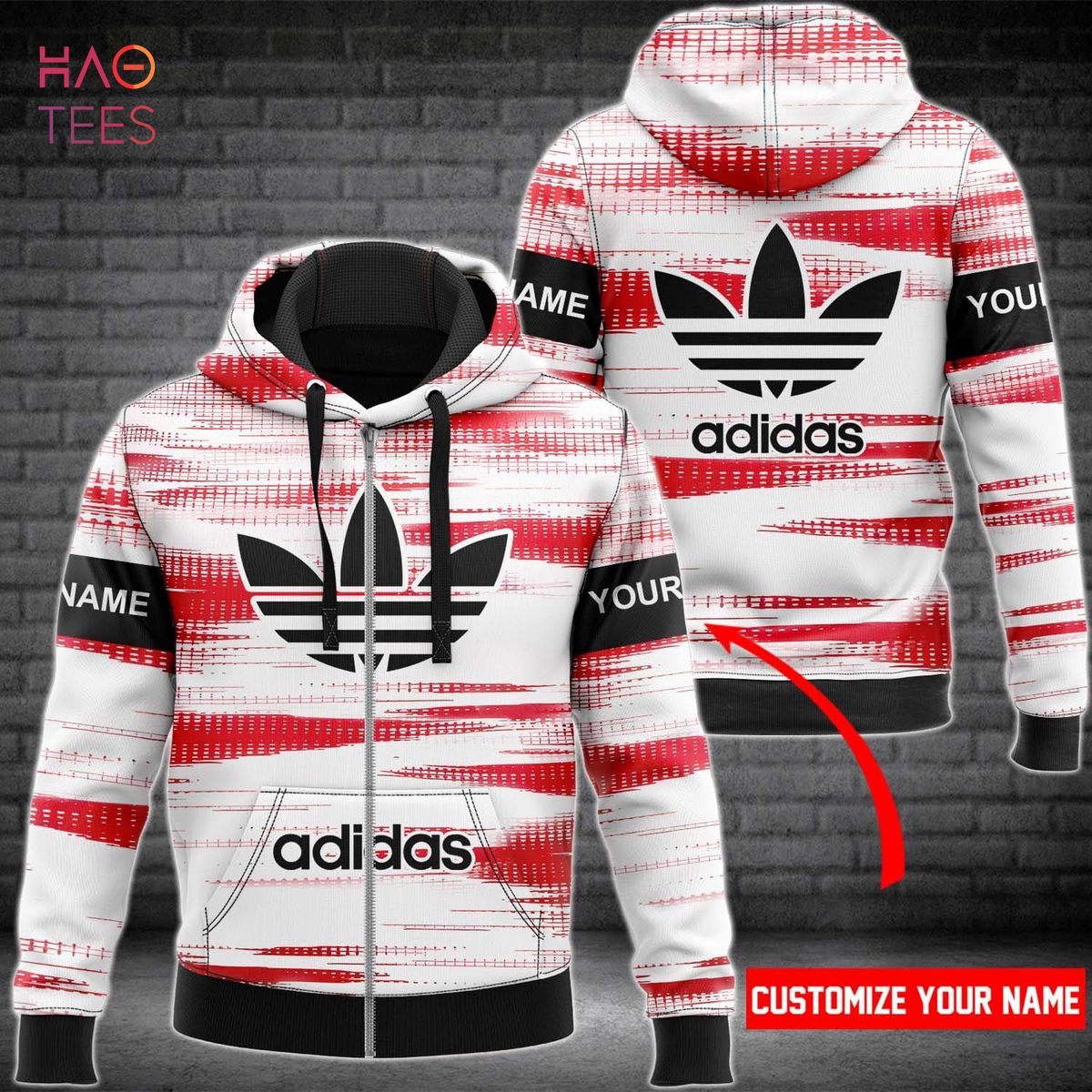 BEST Adidas Red White Black Luxury Brand Hoodie Limited Edition Luxury Store