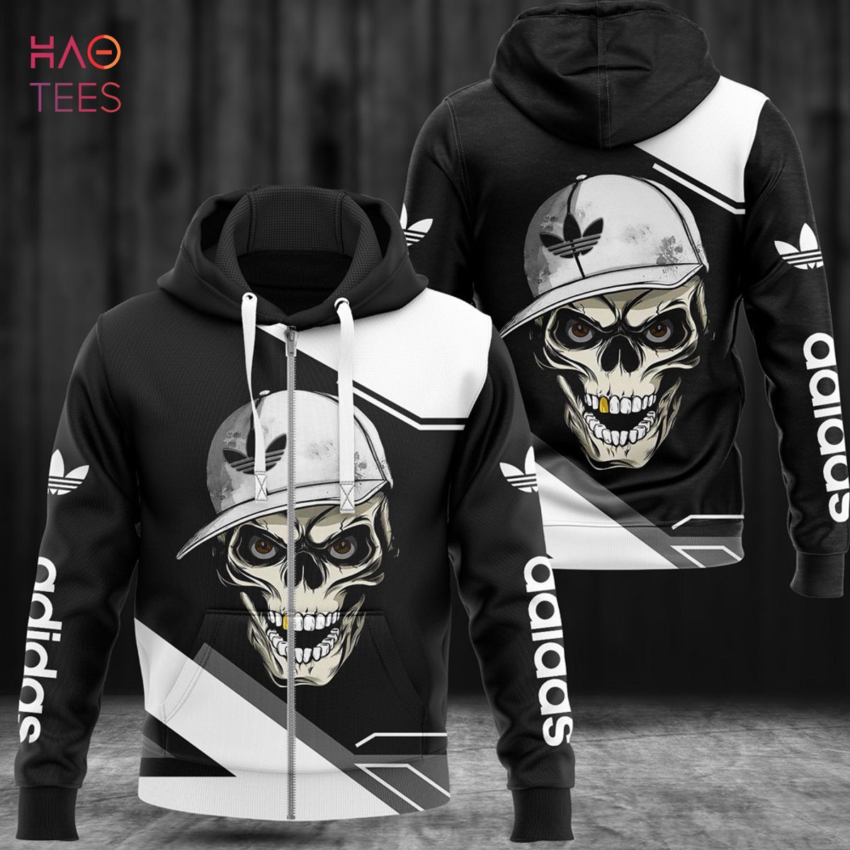 BEST Adidas Skullcap Luxury Brand 3D Hoodie POD Design Luxury Store