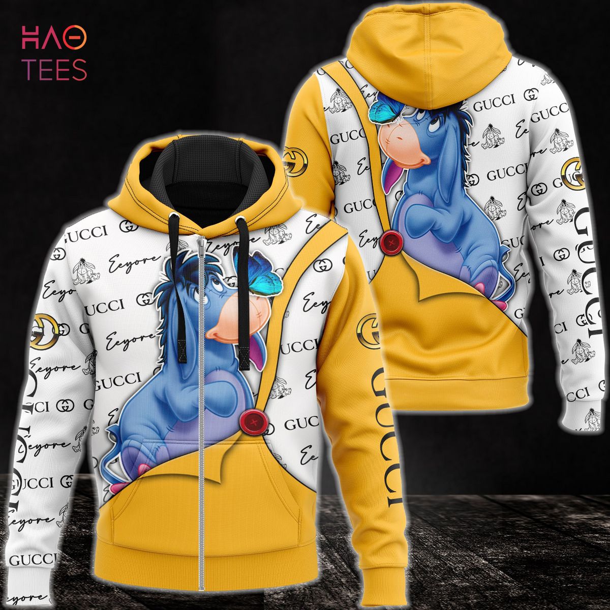 BEST Gucci Eeyore Luxury 3D Hoodie POD Design Luxury Store