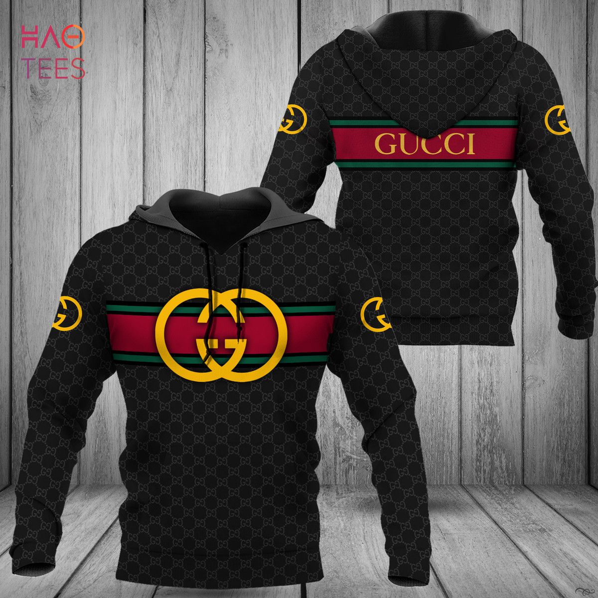 BEST Gucci Full Printing Dark Color Luxury 3D Hoodie Limited Edition Luxury Store