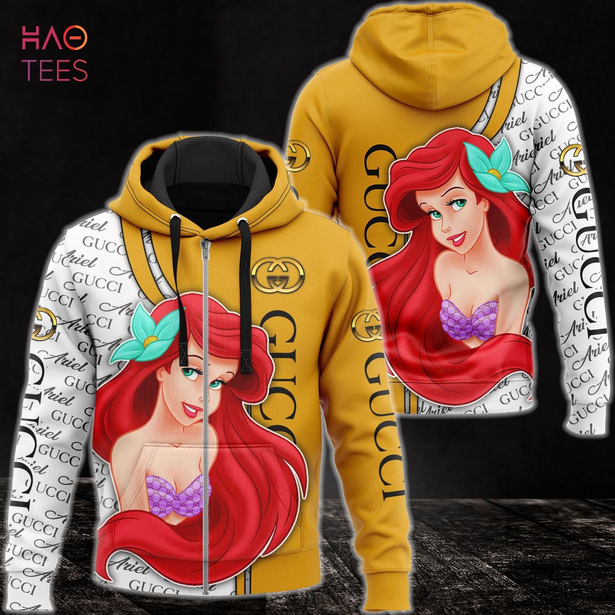 BEST Gucci Gold Mix White Luxury 3D Hoodie Limited Edition Luxury Store