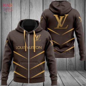 BEST Louis Vuitton Stripe Gold Luxury 3D Hoodie POD Design