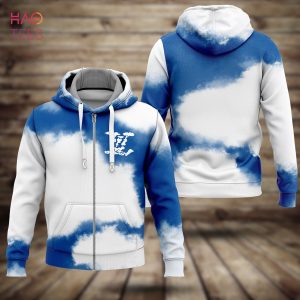 BEST Louis Vuitton Tie Dye Blue Mix White Luxury Hoodie Limited Edition