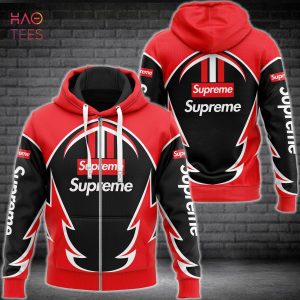 BEST Supreme Black Mix Red Luxury 3D Hoodie POD Design