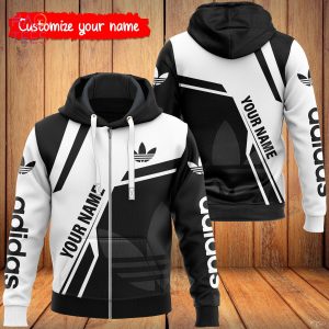 HOT Adidas Black Mix White Luxury Hoodie Limited Edition
