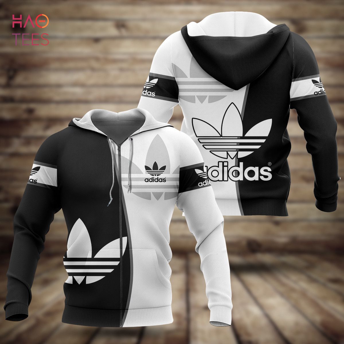 HOT Adidas Luxyury Brand White Black Hoodie Limited Edition Luxury Store