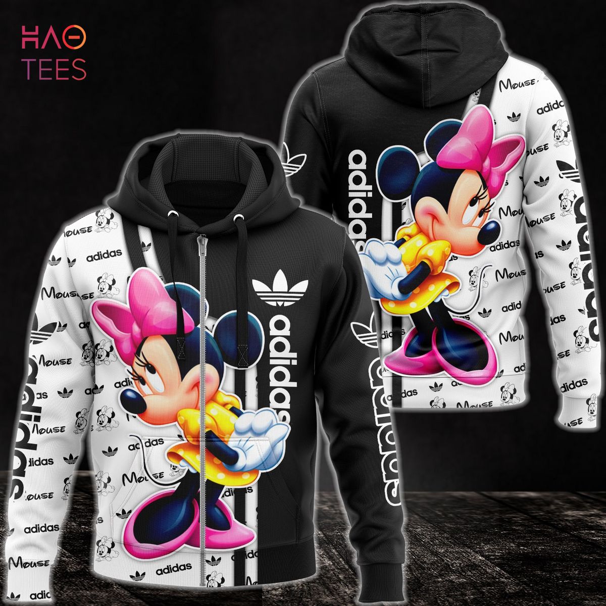 HOT Adidas Pink Mickey Luxury 3D Hoodie Limited Edition Luxury Store