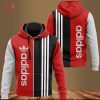 HOT Adidas Red Black Grey Luxury Hoodie Limited Edition