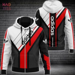 HOT Adidas Red Black White Luxury Hoodie Limited Edition